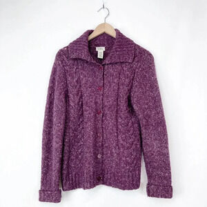 L.L. Bean Knit Button Down Sweater Size M